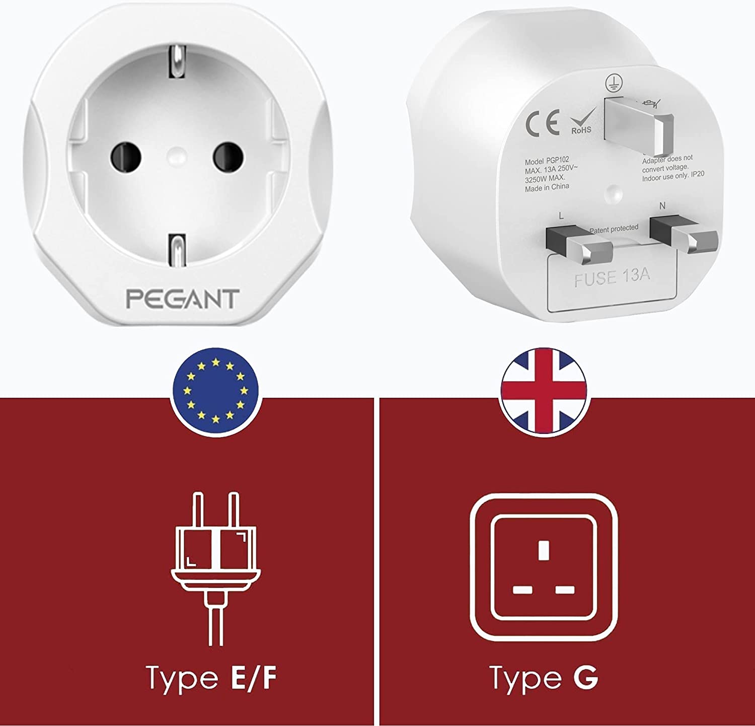 Universal Travel Adapter - FR/AU/US/UK To EU Plug Converter With Multiple Ports