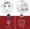 PEGANT EU to UK Plug Travel Adapter, European Schuko to 3-pin Power Outlet Converter, Accepts Germany Spain France Greece Poland Turkey and more