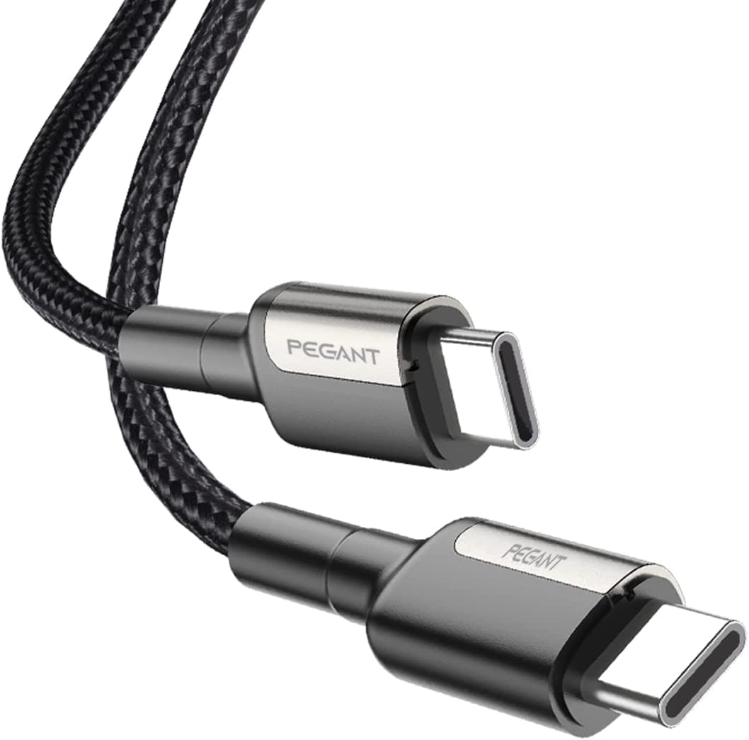 EGANT USB C Cable 100W Fast Charging Nylon Braided Power Delivery PD Type C Compatible for iPad mini 6 MacBook Pro 2021 14 16 MacBook Air iPad Pro 12.9 Samsung S21 and more (100W 2M)