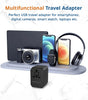 PEGANT Universal Travel Power Adapter International Worldwide Wall 4 USB Fast Charging Ports, Plug Adapter with Zipper Travel Pouch for USA EU UK AUS 4.5A (4 USB)