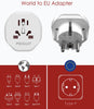 PEGANT World to EU Plug Travel Adapter for All Europe EU/UK/Australia/China/Russia/<br>Turkey/Spain Worldwide Power Outlet Converter