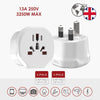 PEGANT World to UK Plug Travel Adapter 3-pin Accept all Europe EU UK Australia China Russia Turkey Spain Worldwide Power Outlet Converter
